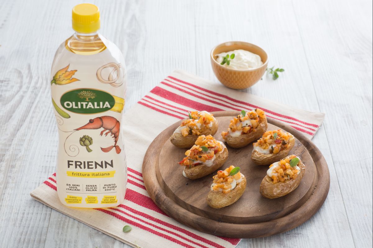 Kartoffelboote mit cremigem Käse
