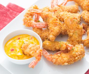 Garnelenfrittüre mit Mangosauce