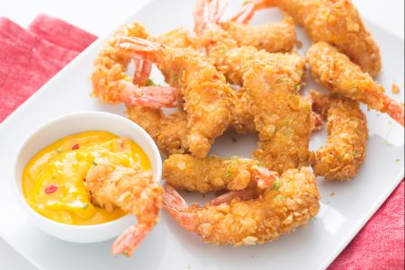 Garnelenfrittüre mit Mangosauce