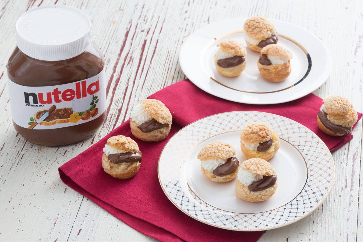 Craquelin Windbeutel mit Chantilly und Nutella®