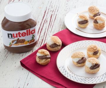 Craquelin Windbeutel mit Chantilly und Nutella®