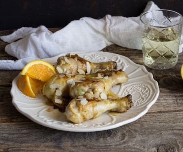 Huhn mit Orange und Mandeln