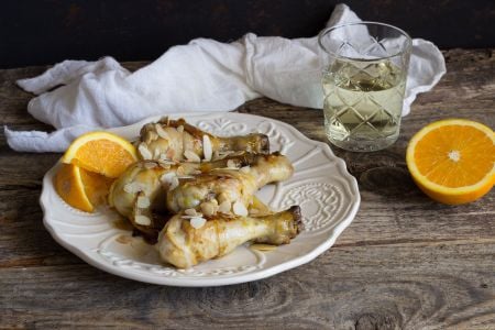 Huhn mit Orange und Mandeln