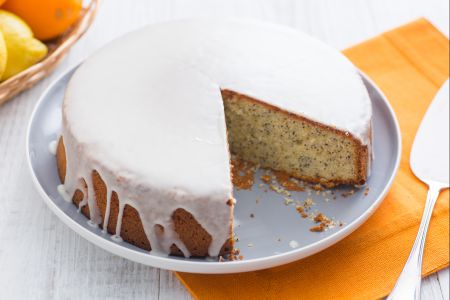 Zitrus- und Mohnkuchen