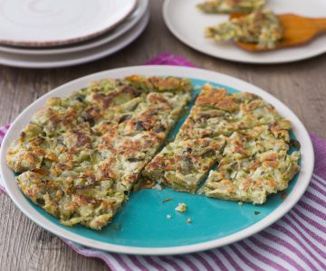 Omelett aus Bohnenhülsen