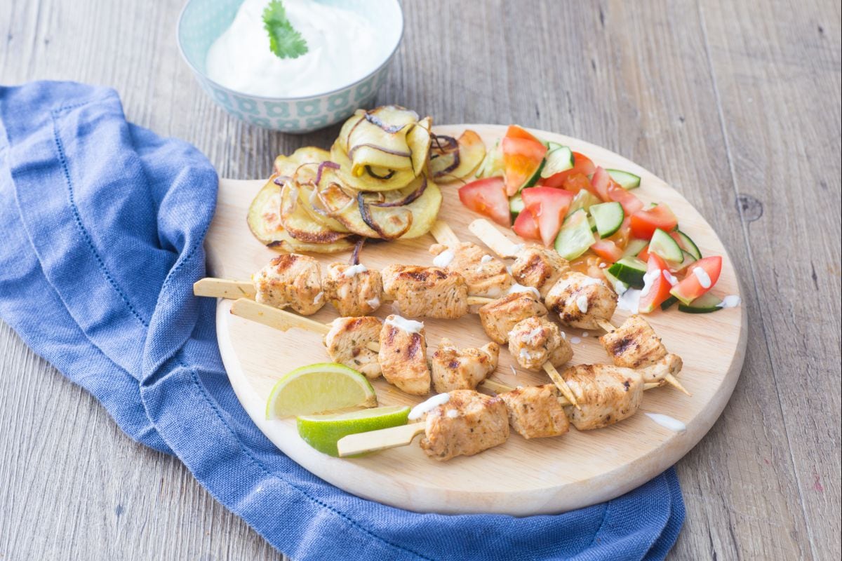 Hähnchen-Souvlaki