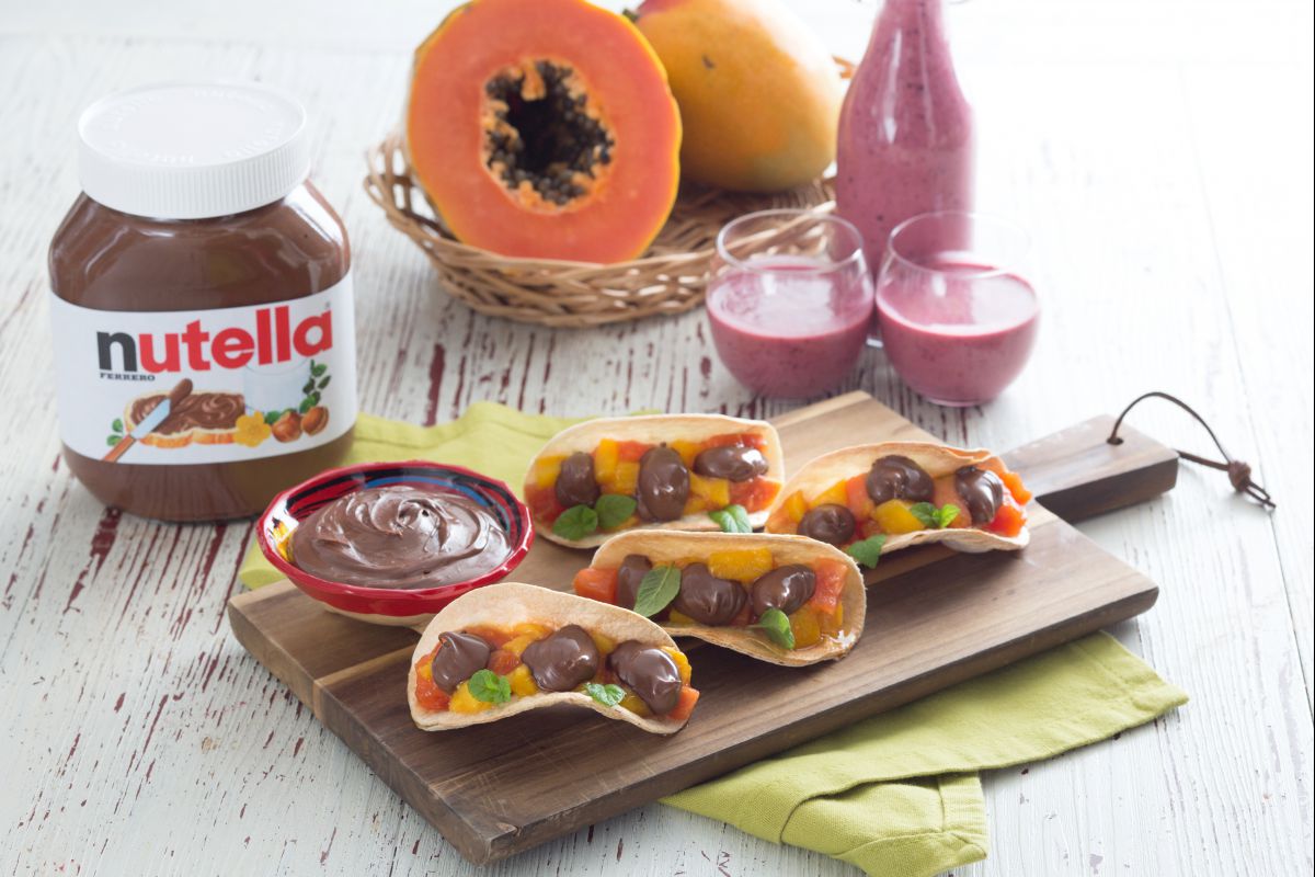 Tacos mit Mango, Papaya und Nutella®