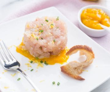 Gelbschwanzmakrelen-Tatar mit Mangosauce