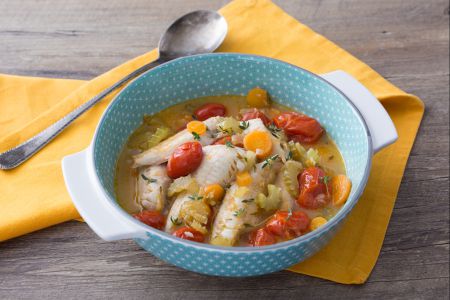 Knurrhahn in Fischsud