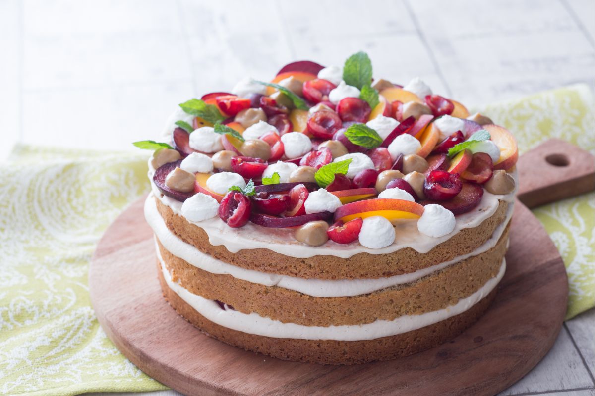 Sommerkuchen mit Vollkorn-Biskuit