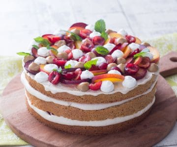 Sommerkuchen mit Vollkorn-Biskuit