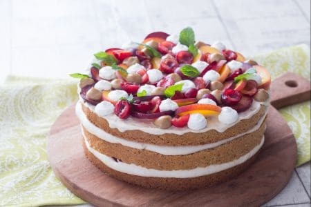 Sommerkuchen mit Vollkorn-Biskuit