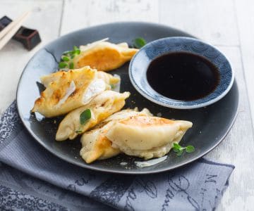 Gyoza Käse und Pfeffer