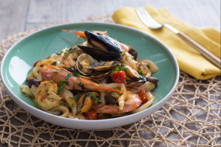 Strozzapreti mit Meeresfrüchten