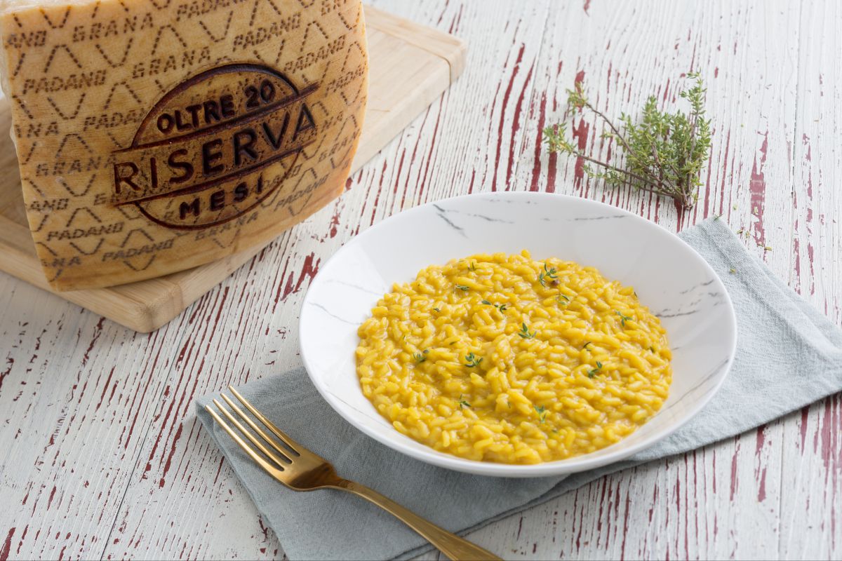 Risotto mit Bier, Safran und Grana Padano
