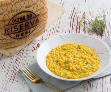 Risotto mit Bier, Safran und Grana Padano