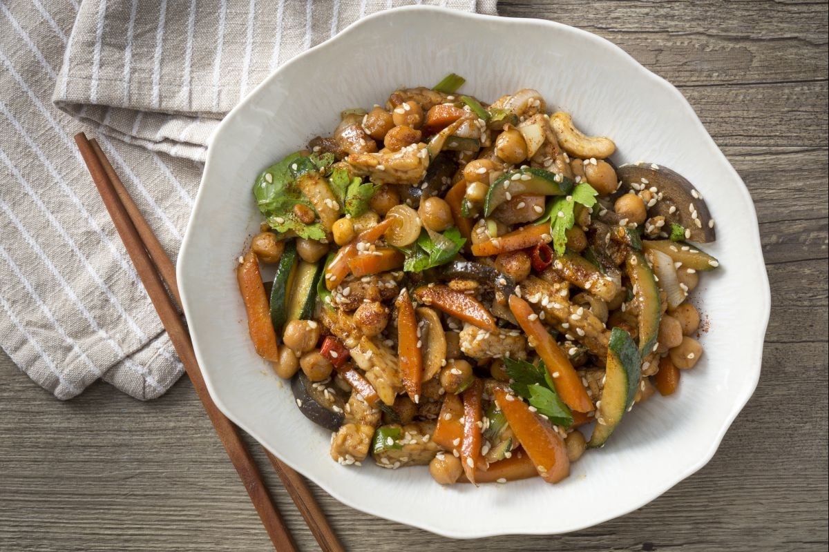 Tempeh mit Gemüse