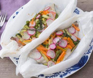Doradenfilet in Pergamentpapier