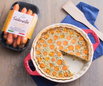 Quiche mit Karotten und Hülsenfrüchten
