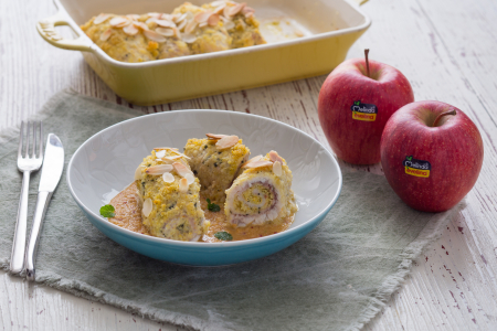 Schwertfischröllchen mit Apfelsauce