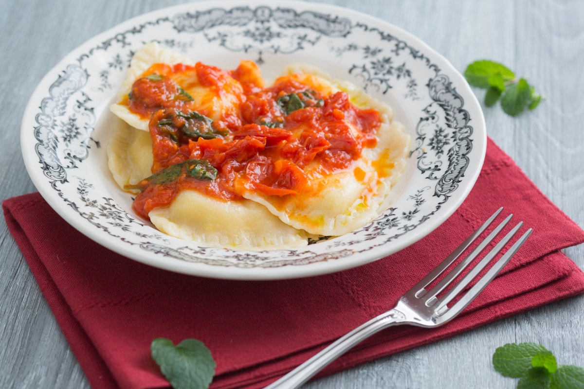 Sardische Ricotta-Ravioli