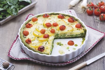 Trikolore-Herzhaftkuchen