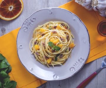 Spaghetti mit Orange und Sardellen