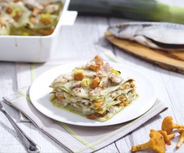 Lasagne mit Makrelen- und Pilzragout