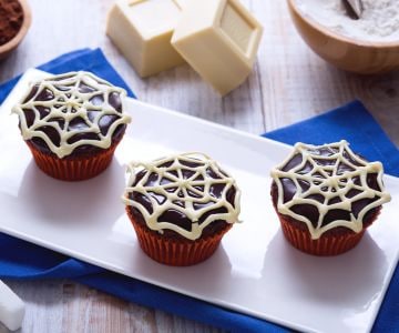 Spinnennetz-Cupcake