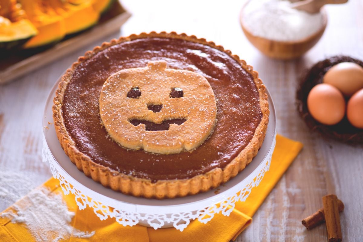Kürbiskuchen mit Kondensmilch