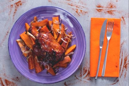 Schweinshaxe in Barbecue-Soße