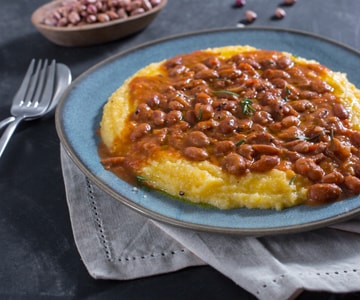 Polenta und Bohnen