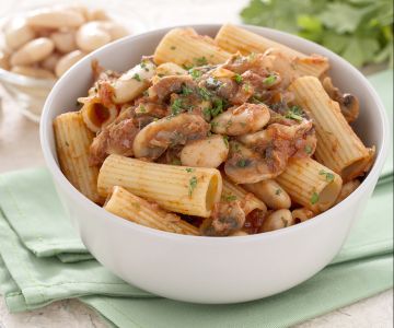 Rigatoni Erde und Meer