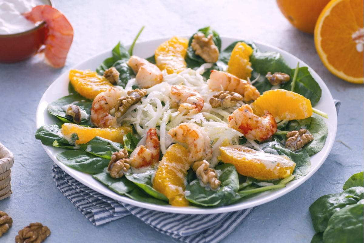 Garnelensalat mit Joghurtsauce