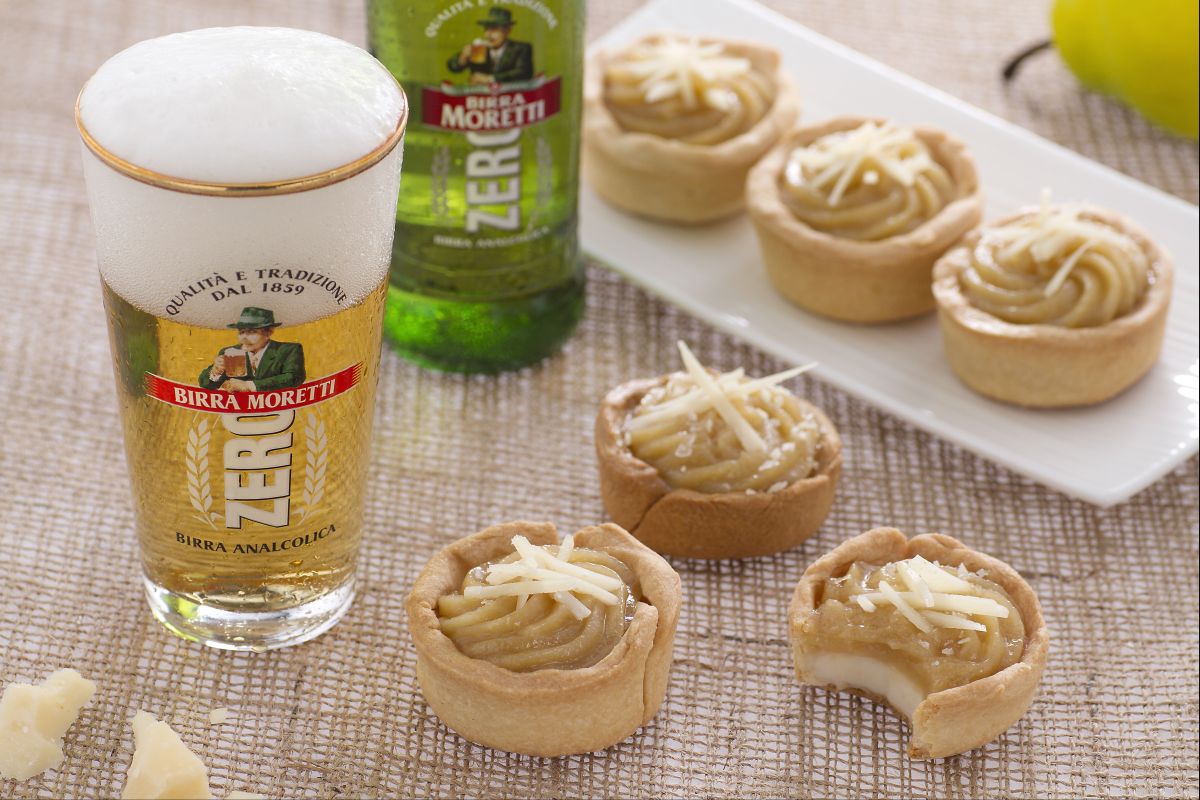 Biergläser mit Parmesansahne
