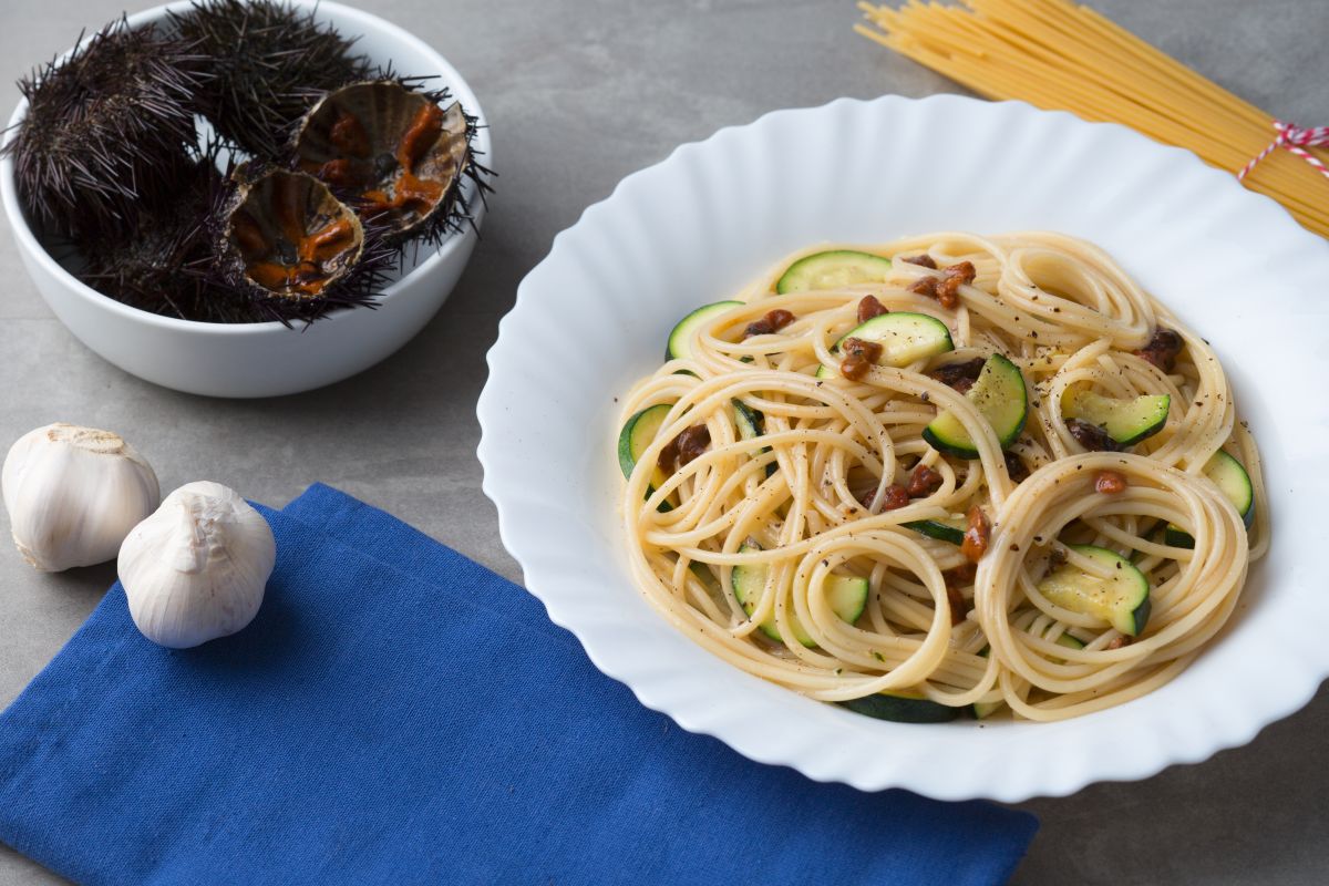 Spaghetti mit Seeigel