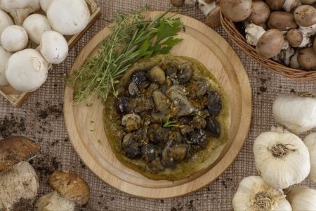 Mini-Tatin mit Pilzen