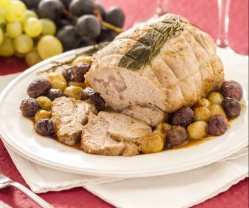 Kalbsbraten mit Trauben