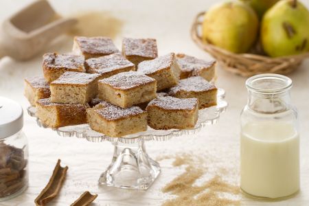 Blondies mit Birnen