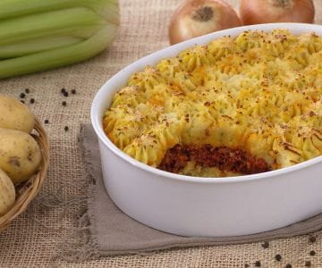Kartoffeltorte mit Cotechino-Ragù-Herz