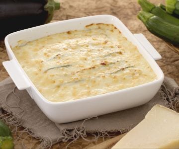Weiße Gemüselasagne mit Parmesan