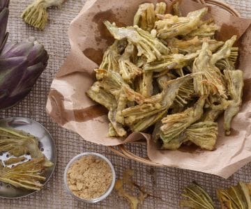 Frittierte Artischocken mit Senf