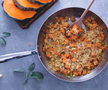 Überbackener Kürbis