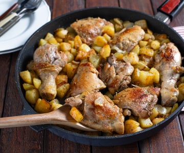 Rustikales Huhn mit Kartoffeln