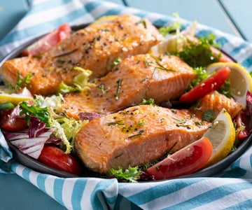 Lachs aus der Heißluftfritteuse