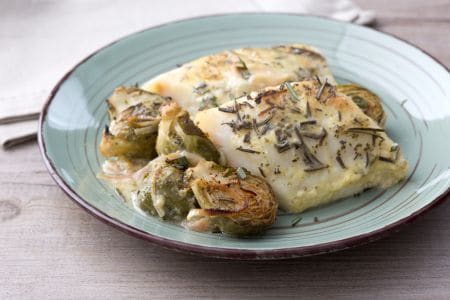 Gebackener Stockfisch