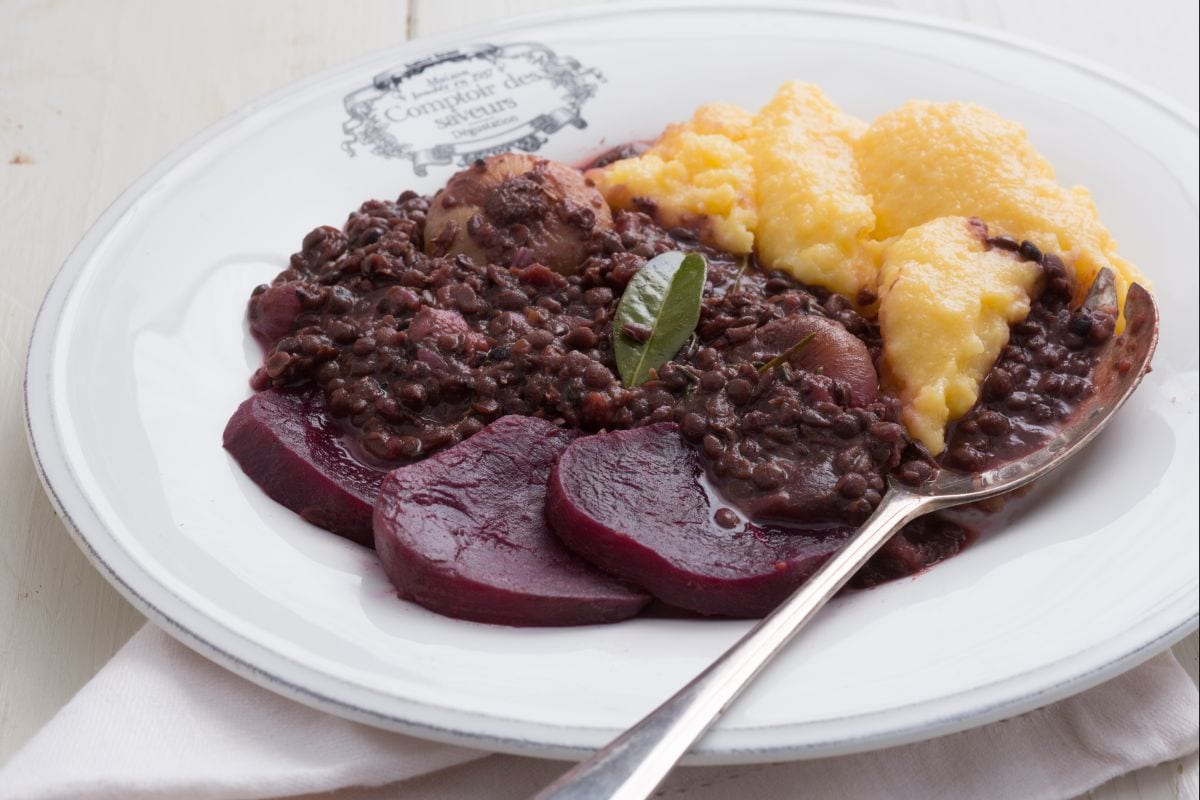 Roterüben-Linsen-Eintopf