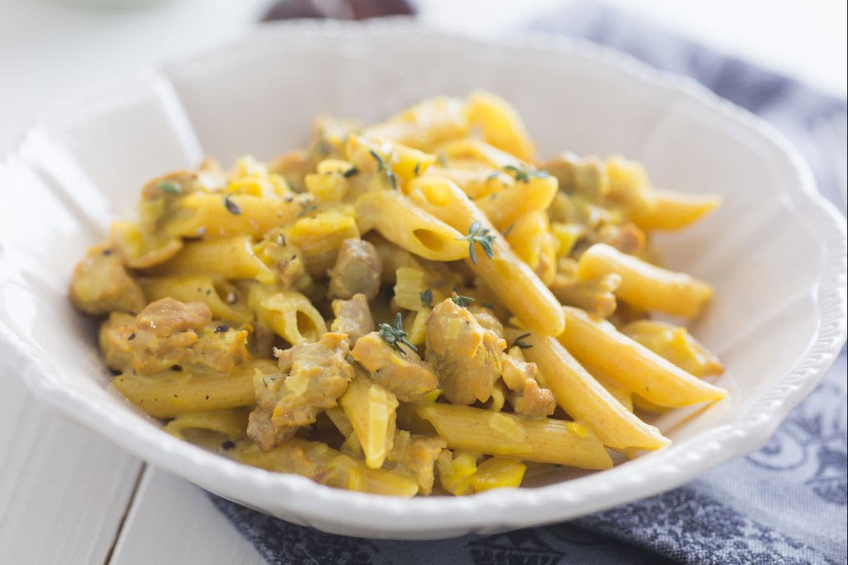 Pasta mit Lamm-Ragout und Kastanien