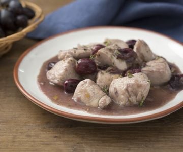 Hähnchenstücke mit Trauben