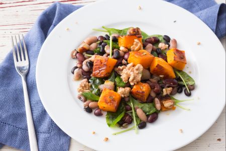 Bohnensalat mit Kürbis